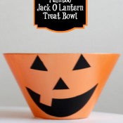 Painted Jack O Lantern Treat Bowl
