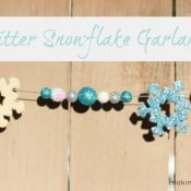 Holiday Craft Glitter Snowflake Garland