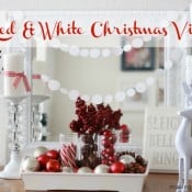 A Red and White Christmas Vignette makinghomebase.com