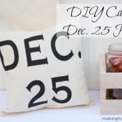DIY Canvas Dec. 25 Holiday Pillow Making Home Base