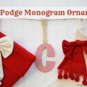 DIY Mod Podge Monogram Ornament Making Home Base