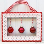 Making Home Base Dollar Store Frame Washi Tape Holiday Wall Hanging