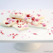 Making Home Base Valentines Day candy bark