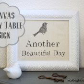 entry table sign making home base