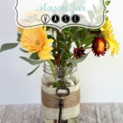 Embellished Mason Jar Vase for Spring