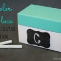 Recycled Color Block Recipe Box