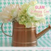 Spray Painted Watering Can Vase