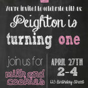 Chalkboard Birthday Invitation