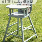 vintage high chair with annie sloan chalk paint
