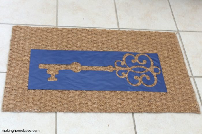 DIY Skeleton Key Door Mat