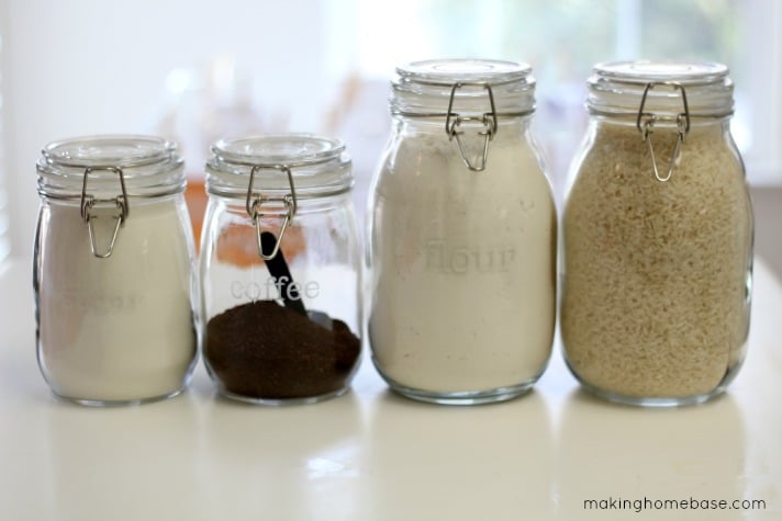 Etched Glass Canister Labels