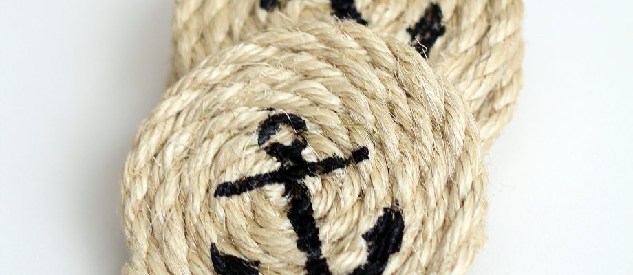 Nautical Stenciled Coasters