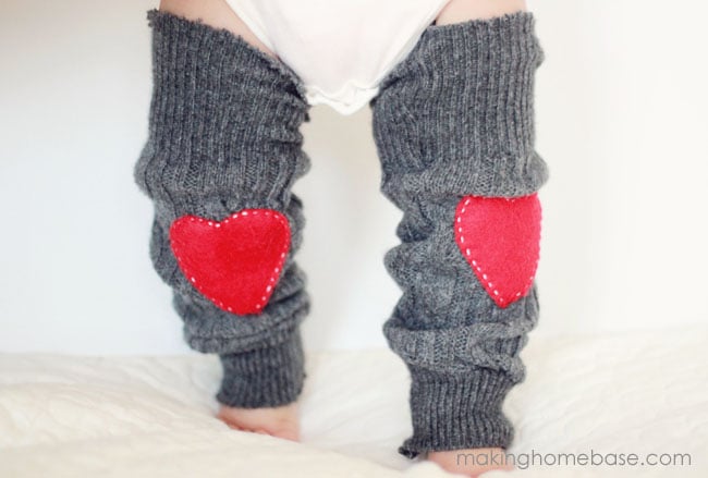 Valentine’s Day Sweater Baby Leg Warmers