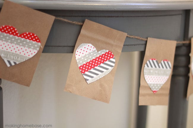 Washi Tape Tuesday: Valentines Heart Washi Tape Card - Sara