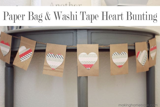 Paper Bag and Washi Tape Heart Bunting