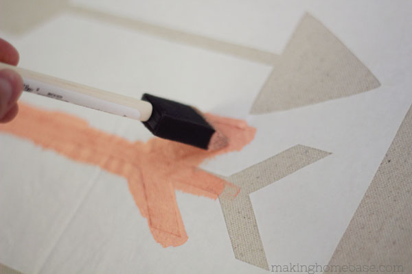 DIY Stenciled Arrow Pillow