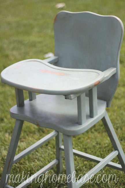 Wooden High Chair With Annie Sloan Chalk Paint