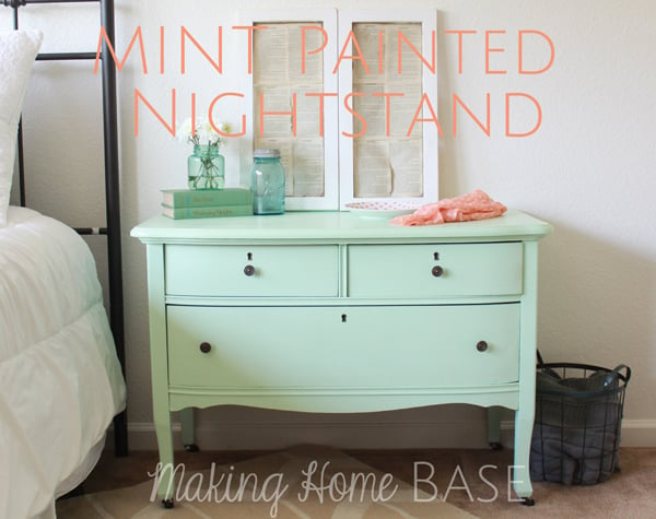 Mint Painted Nightstand Mint Home Decor With Paint