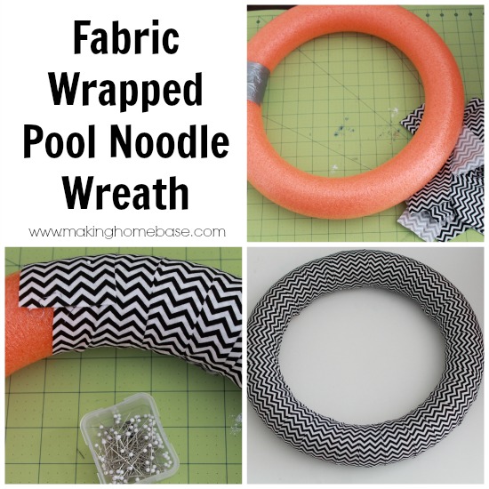chevron fabric halloween wreath