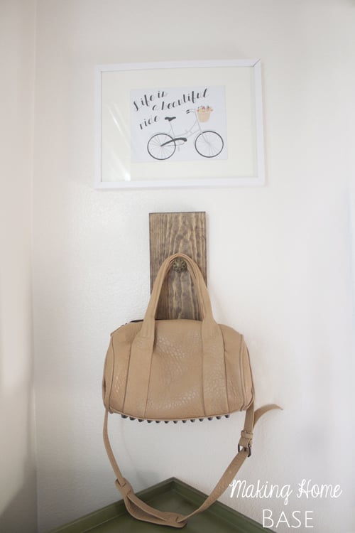 DIY Wall Hook A Place To Hang Your Bag