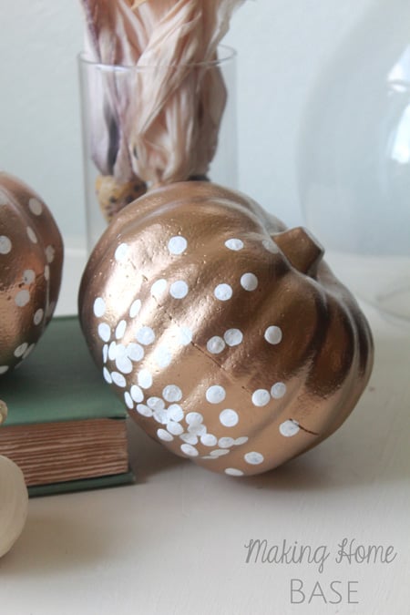 Pumpkin Decorating Ideas: Gold Confetti Pumpkins