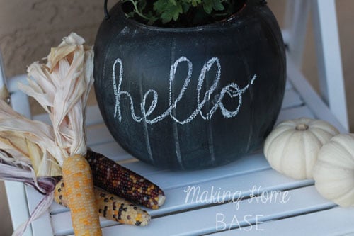 Chalkboard Pumpkin Planters