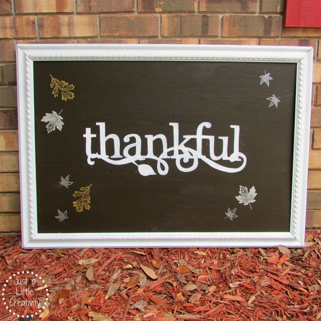 thankful typography painting