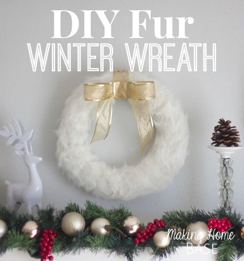 Faux Fur Winter Wreath