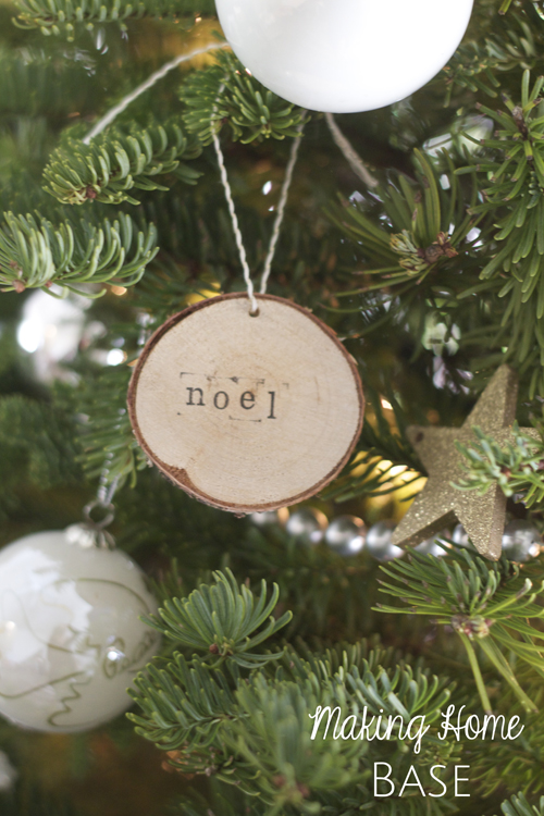 wood slice ornament