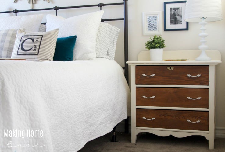 two toned nightstand