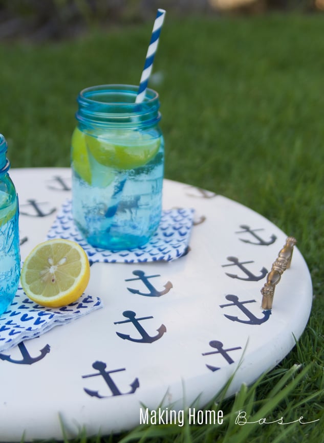 DIY Nautical Beverage Tray