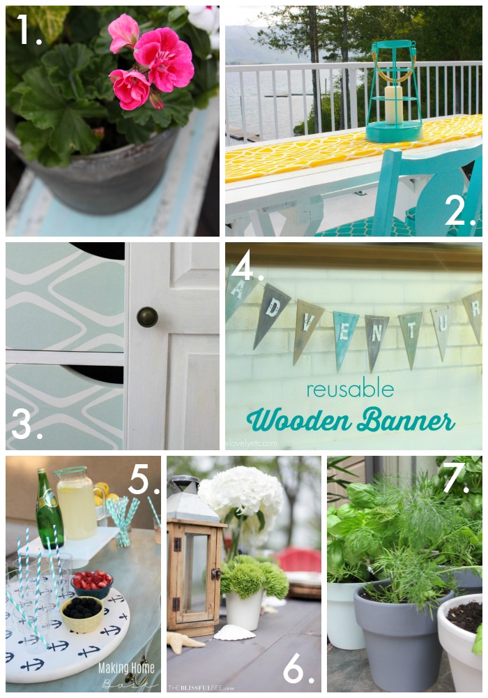 Repurposed Summer Planters via housebyhoff.com