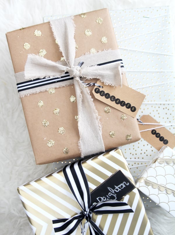 Make Confetti and Glitter Gift Wrap With Double-Sided Tape!