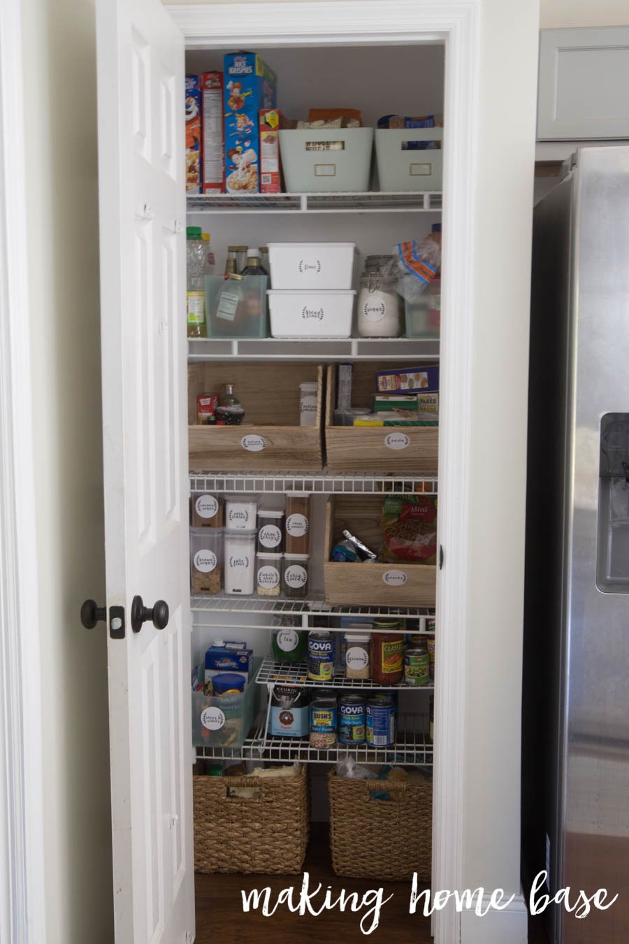 Small Pantry Makeover full of Inexpensive Organization