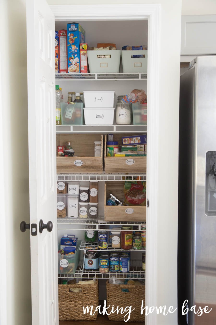 Organized Pantry With Labels