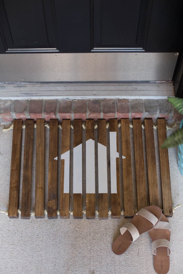 DIY Wooden Doormat Customize a wooden doormat.