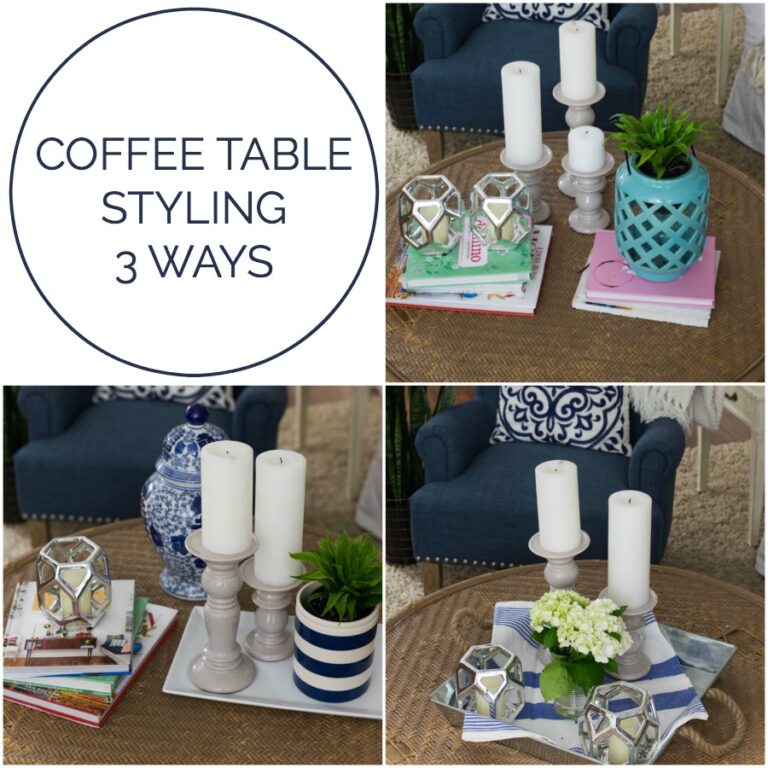 Coffee Table Styling - How to Style in Three Ways
