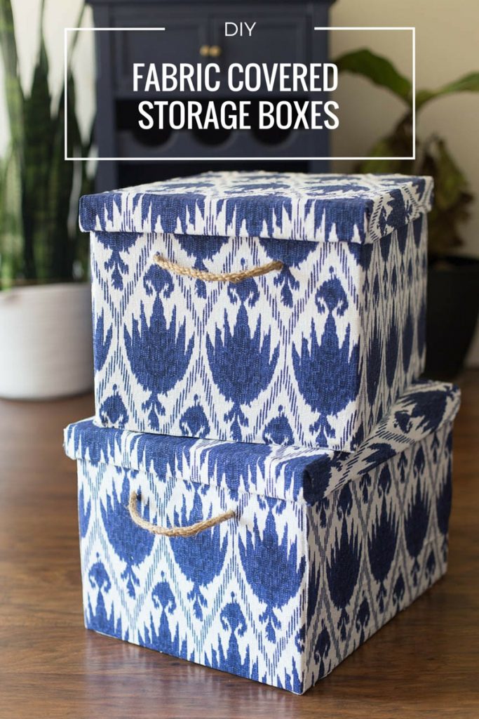Fabric Covered Storage Boxes Stylish Storage