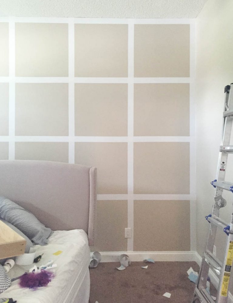 How to Create A Grid Accent Wall Without Paint