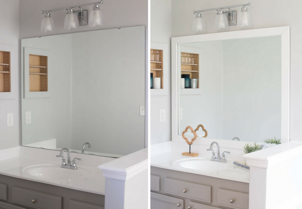 How to Frame a Bathroom Mirror Budget Friendly DIY Project