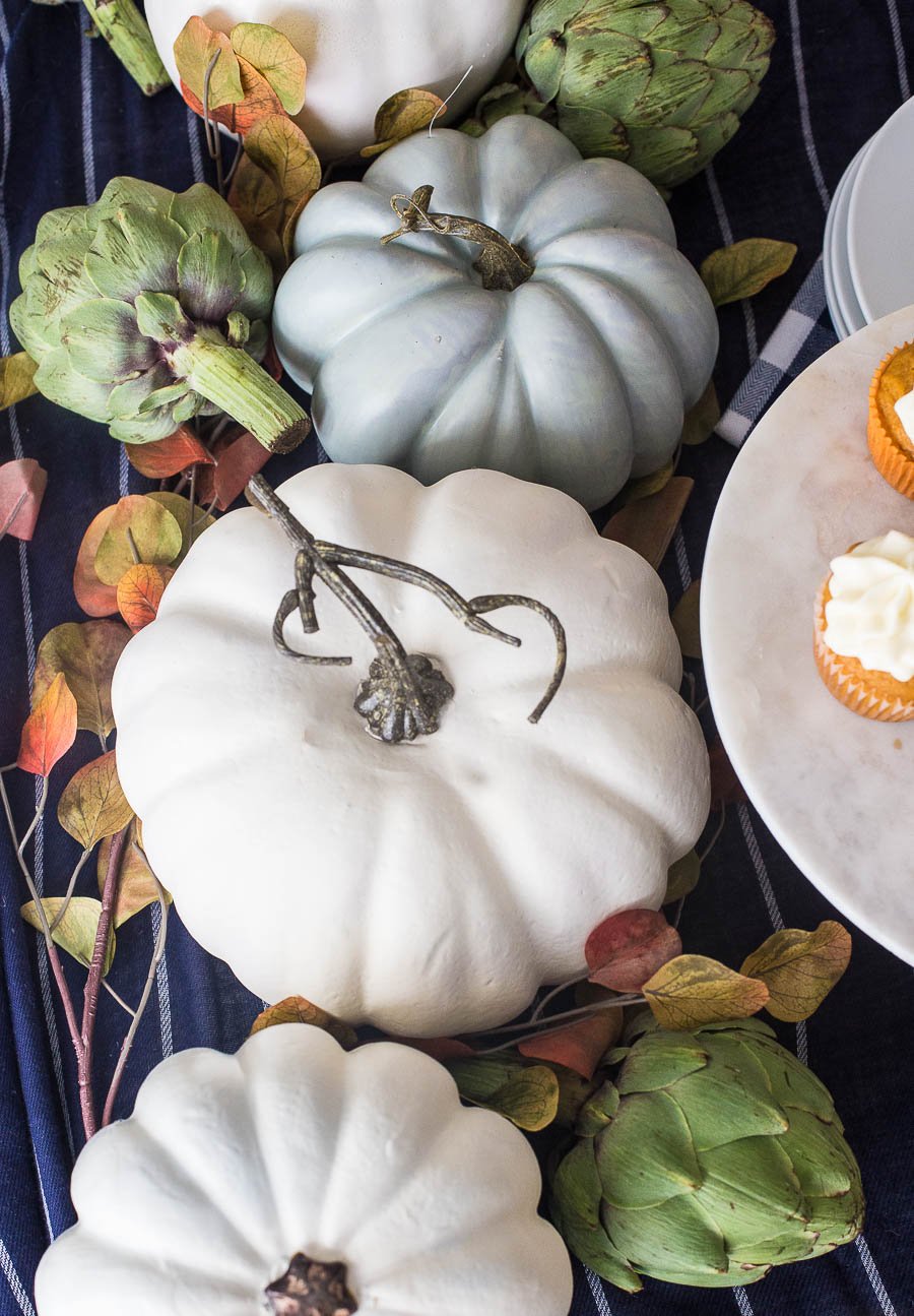 Gorgeous fall decorating inspiration in this fall home tour. The painted pumpkins are my favorite.