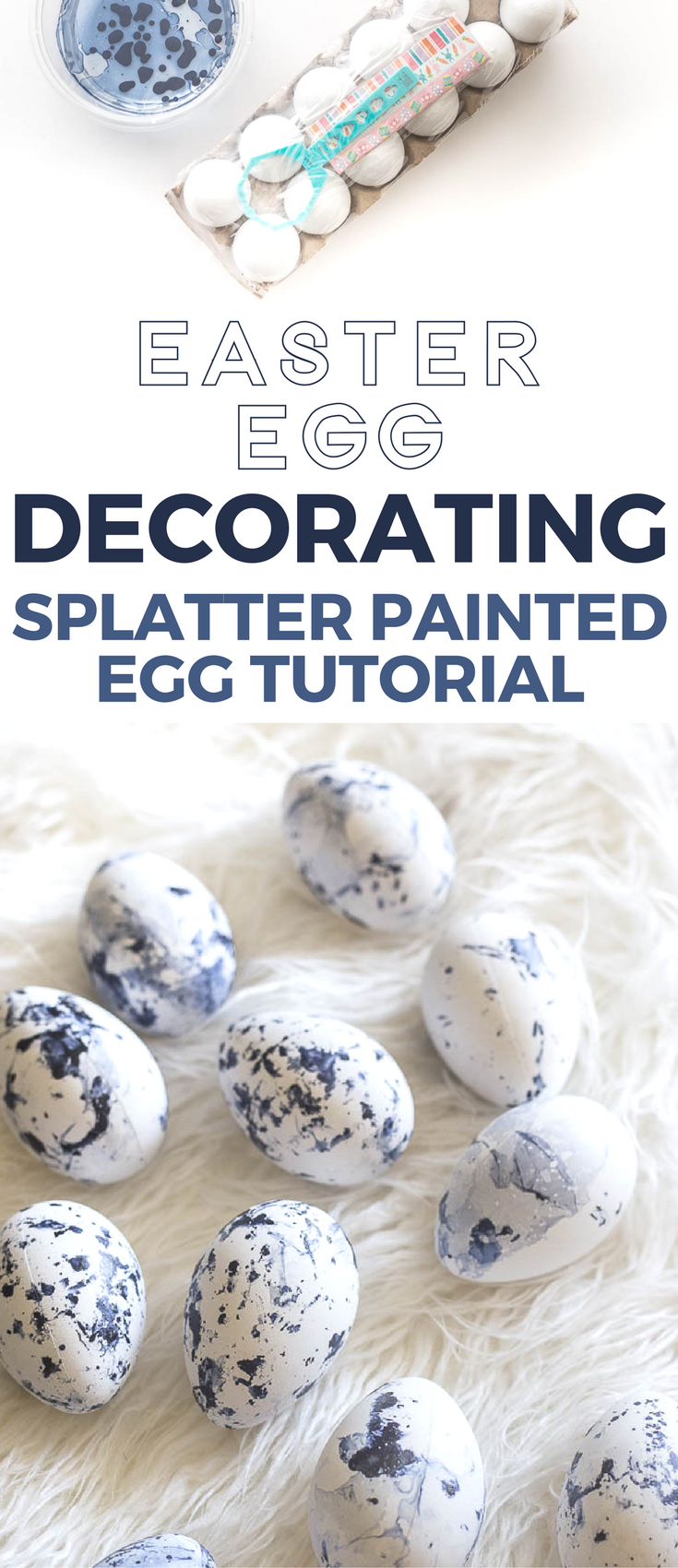 Easter Egg Ideas - Splatter Marbled Eggs DIY Tutorial