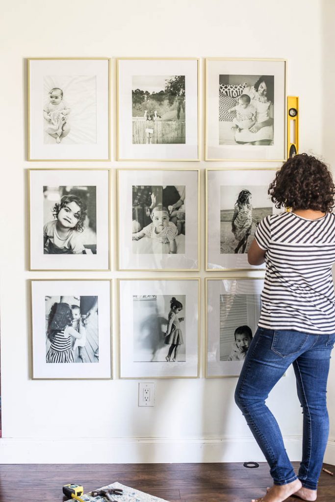 Gallery style picture hanging store