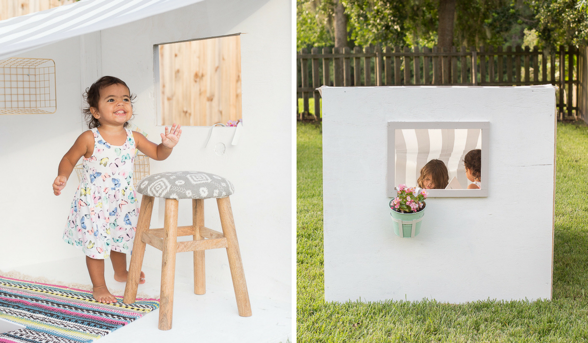 DIY Kids Backyard Hideaway - Create a little outdoor imagination station for your kids by building one of these little outdoor nooks