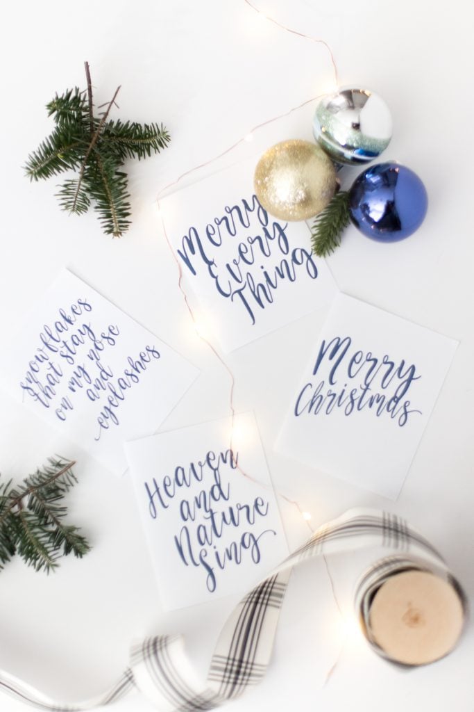 Free Printable Christmas Cards - these are so chic! Perfect to add to last minute gifts even