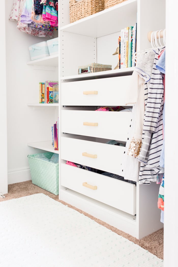 Custom Full Width Kid's Closet Organizer