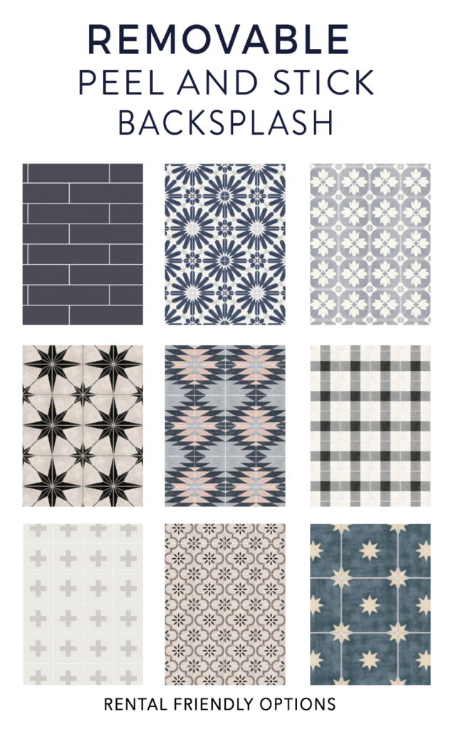 peel and stick tile for a removable backsplash