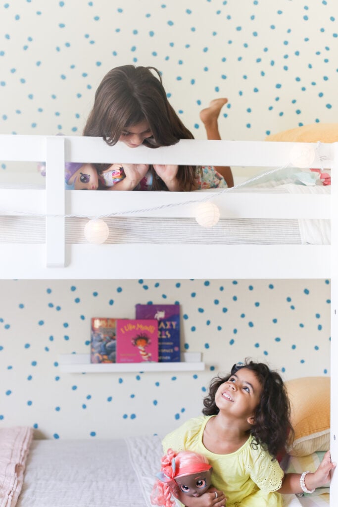 Shared Girls Room Decorating Tips and Ideas - Answering all of your sibling shared room questions.