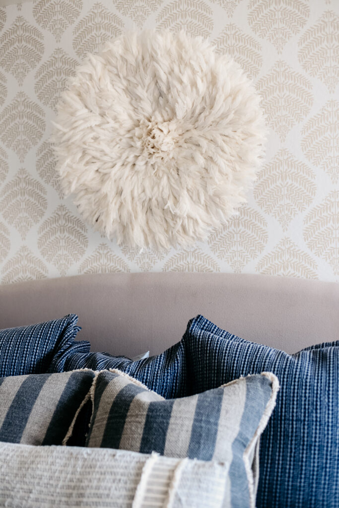 coastal inspired bedroom pillow mix