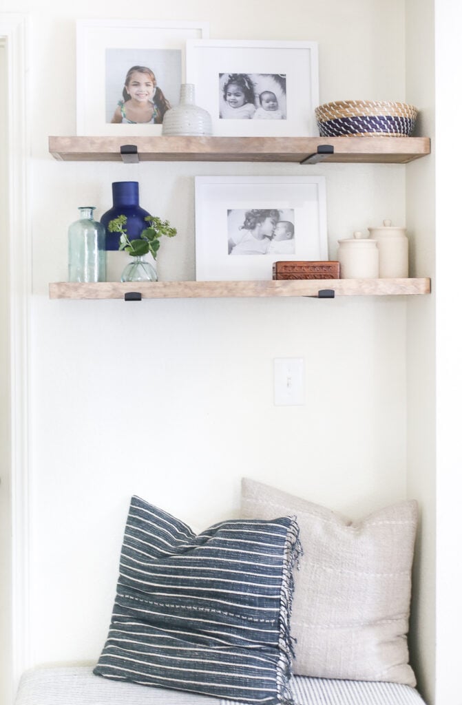 Floating Shelves using a DIY Kit from National Hardware